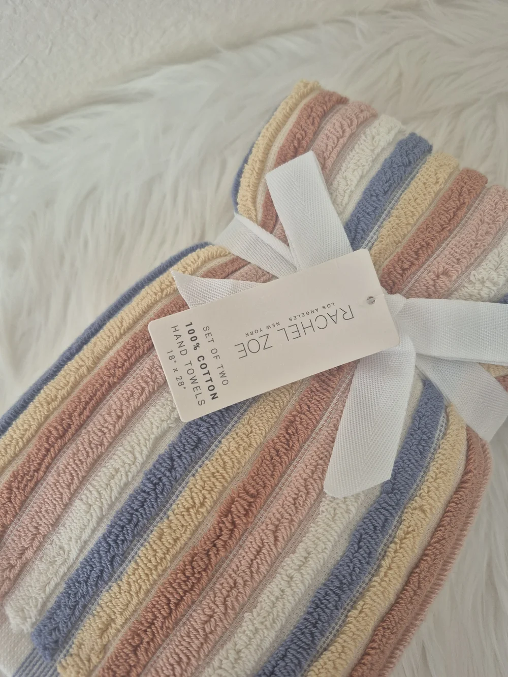 Rachel Zoe 100% cotton 2pc Hand Towel